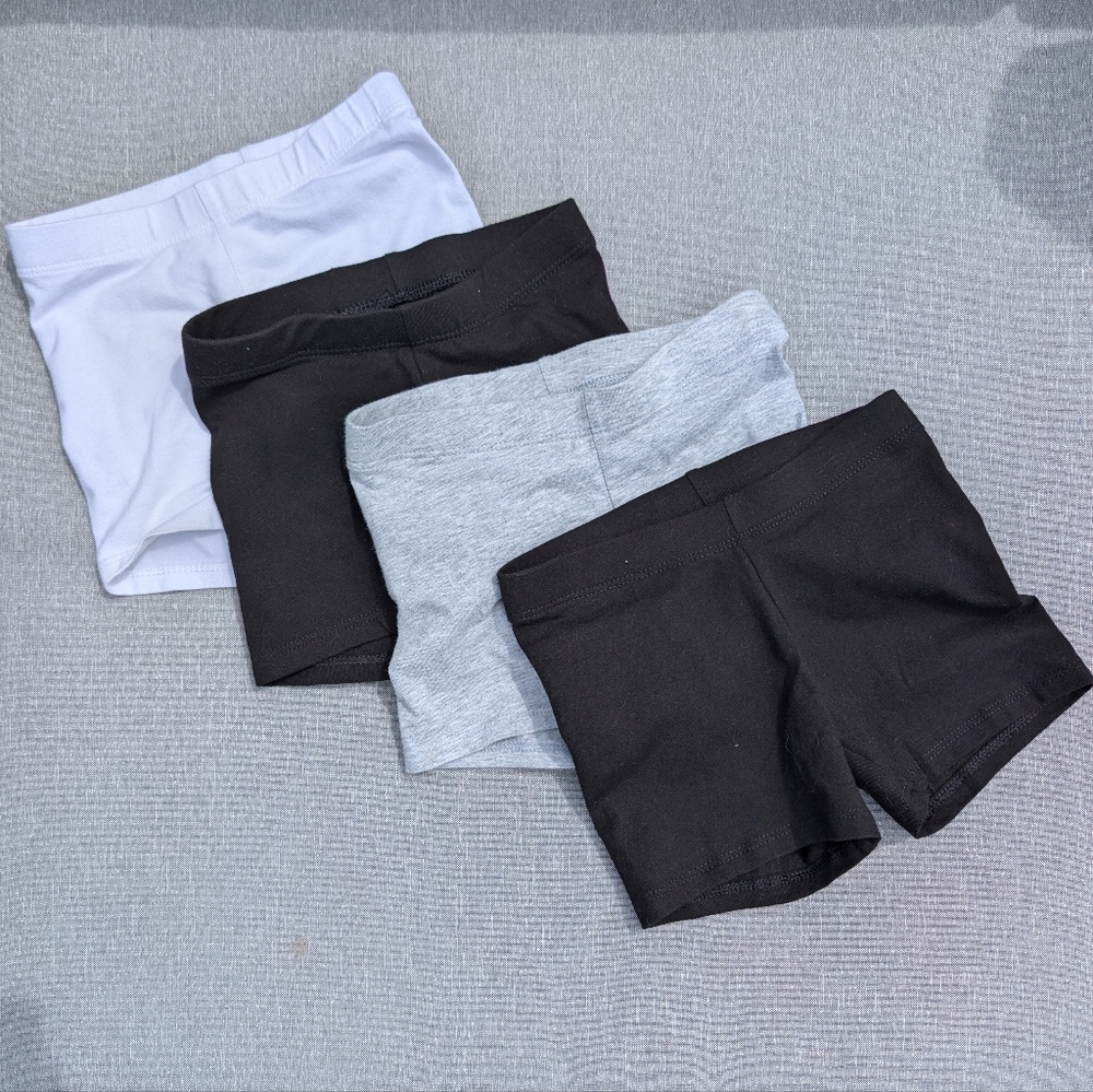Black and Gray Athletic Shorts with Elastic Waistband